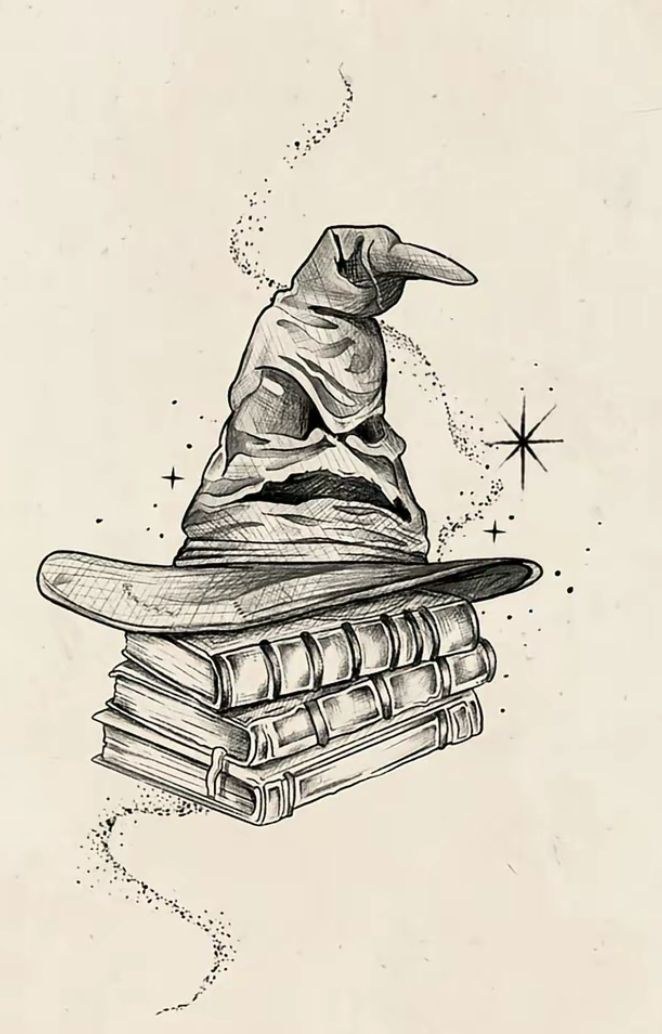 Chapeu Seletor e Livros