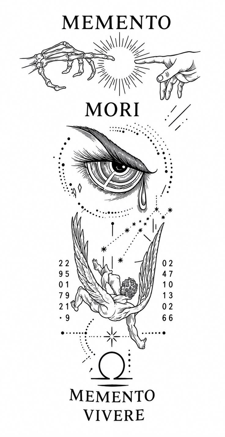 Memento Mori Com Olho e Anjo