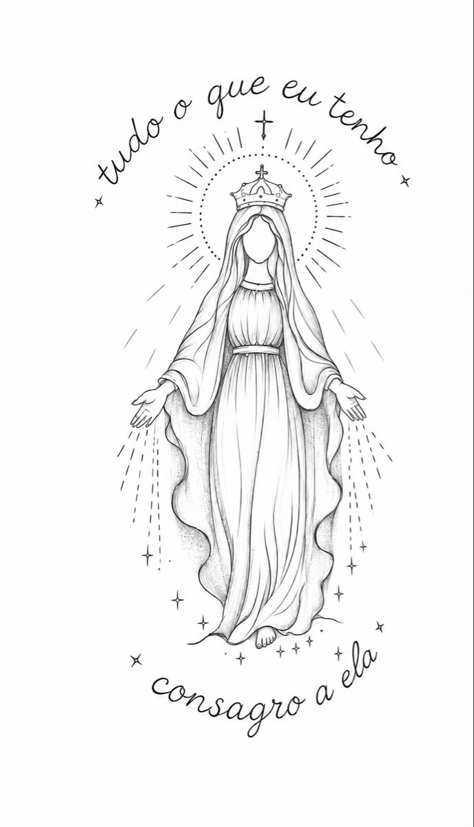 Nossa Senhora com Frase