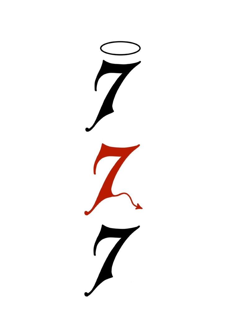 Numeros 7 com Halo e Cauda