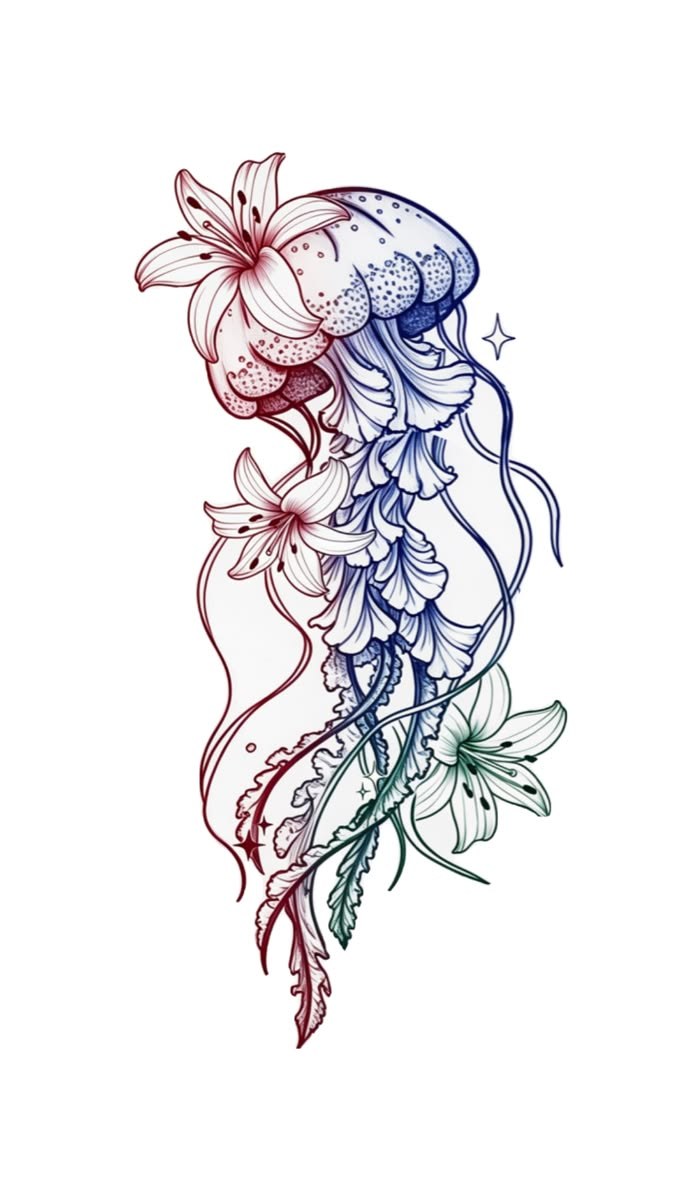 Medusa com Lírios