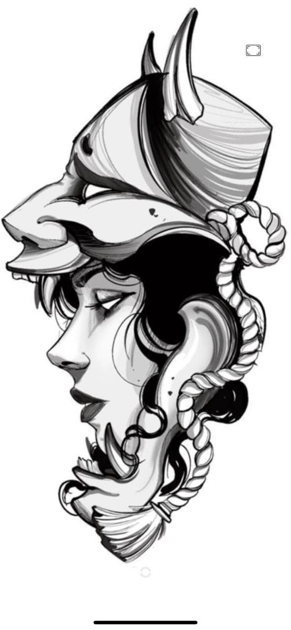Hannya com Rosto Feminino